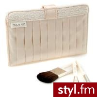 Paul & Joe zestaw pędzli do u Portable Mini Brush Set (3 sztuki) 3 szt. + 1 etui - Portfele i etui Dodatki Moda