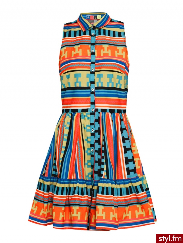 MSGM Aztec-Print Dress - Dzienne Sukienki Moda