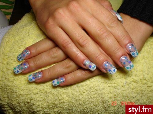 Autor: mwlodarczak niebieskie ozdoby w żeliku. Autor: <b>mwlodarczak</b><br /> - Paznokcie