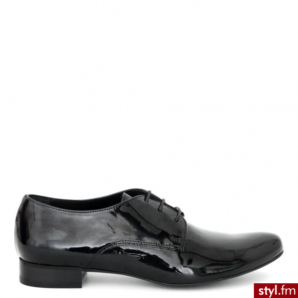 Venezia PÓŁBUTY SZNUROWANE V-2113 NERO27 - Półbuty Buty Moda
