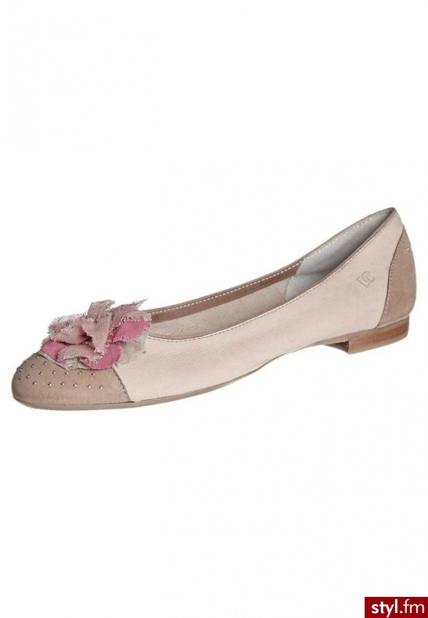 Donna Carolina SATIN Baleriny beżowy - Balerinki Buty Moda