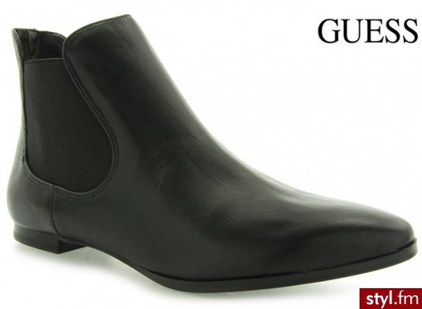 Guess BOTKI JONNAH SHOOTIE BLACK - Botki Buty Moda