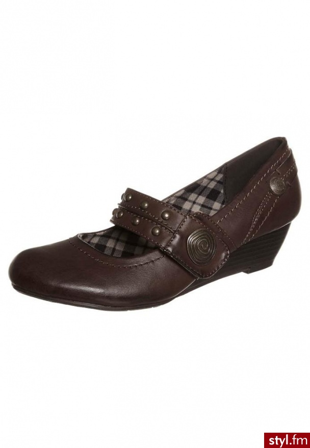 Anna Field Czółenka na koturnie brązowy (TX1312-09B) - Czółenka Buty Moda