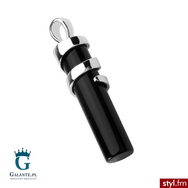 Inspirit zawieszka męska Czarny Walec SP-1019 - Wisiorki Biżuteria Moda