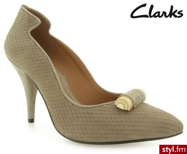 Clarks Azizi Ivory Mushroom Snake - Czółenka Buty Moda