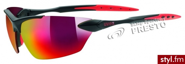 Uvex Okulary sportowe SGL 203 Black Mat Red - Sportowe Buty Moda
