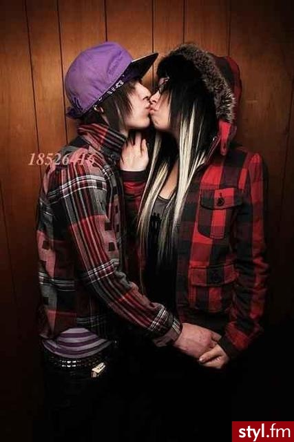 EMO Alternatywne Średnie Fryzury