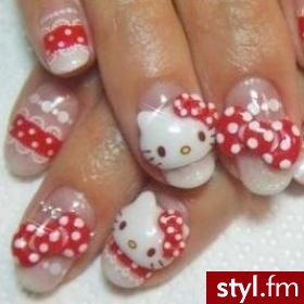 hello kitty - Paznokcie