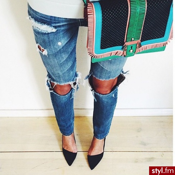 Jeansy Spodnie Moda