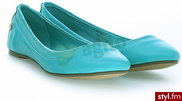 BLINK Baleriny turkusowe 854832 - Balerinki Buty Moda