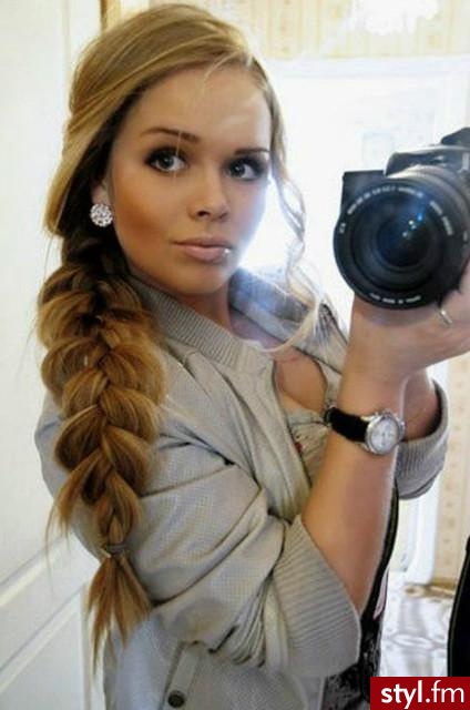 Blond Warkocze Proste Na co dzień Długie Fryzury