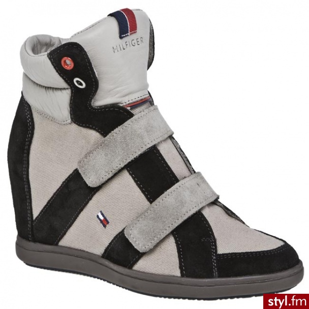 TOMMY HILFIGER Botki Stella 1 FW56815541 990 Beżowy / Czarny (Atmosphere/Black) 990 - Botki Buty Moda