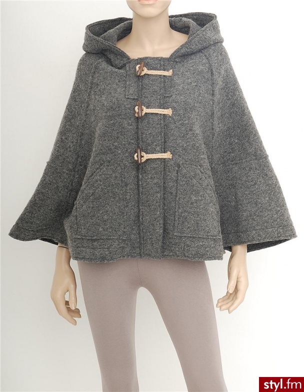 Unisono PONCZO TE09 GRIGIO - Kurtki Okrycia Moda
