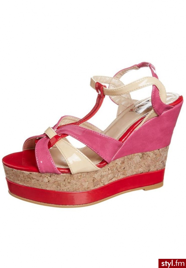 CHINA GIRL SANDAŁY NA KOTURNIE RÓŻOWY (Poveda) - Koturny Buty Moda