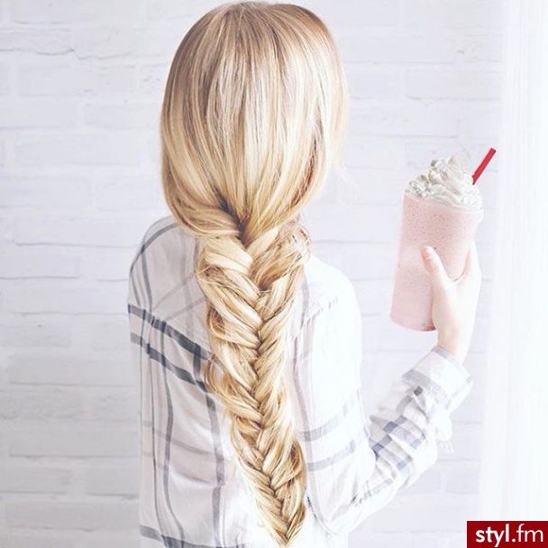Blond Warkocze Proste Na co dzień Długie Fryzury