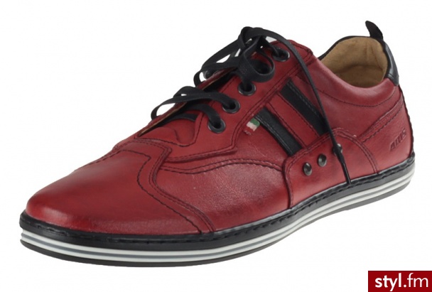 ABIS Półbuty 1801 Czerwone - Półbuty Buty Moda