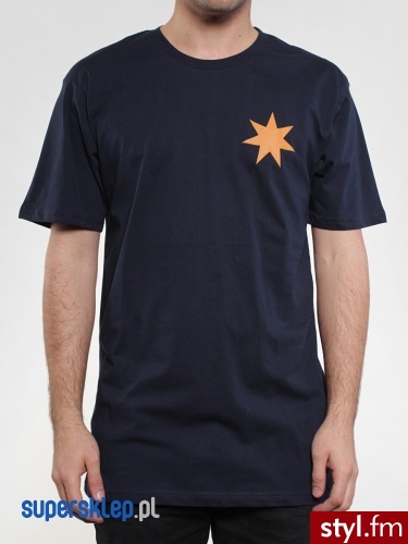 DC T-SHIRT SKATE STAR (NAVY) L - Pozostałe Buty Moda