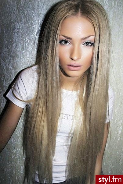 Blond Rozpuszczone Proste Na co dzień Długie Fryzury