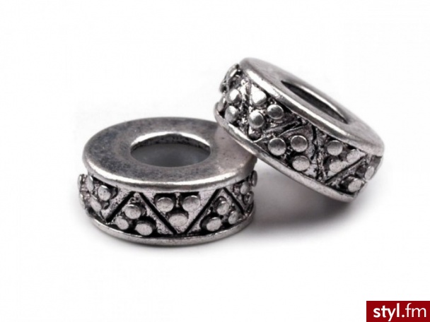Korale metalowe 4x11mm, kropki - Korale Biżuteria Moda