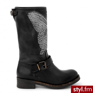 Venezia KOZAKI 2204 GRI NERO - Kozaki Buty Moda
