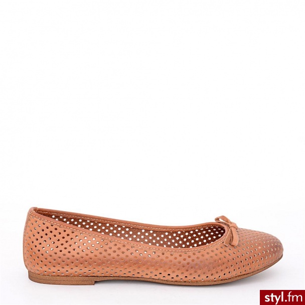 Venezia BALERINY AŻUROWE BL204 VEG BRA - Balerinki Buty Moda