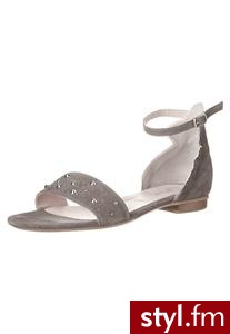 Donna Carolina Sandały z cholewką szary - Sandały Buty Moda