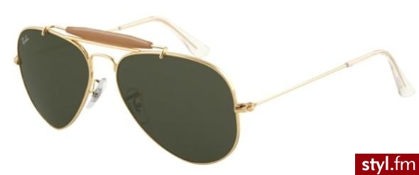 RAY BAN okulary przeciwsłoneczne OUTDOORSMAN II RAINBOW 3407 001 M,L - Okulary Dodatki Moda