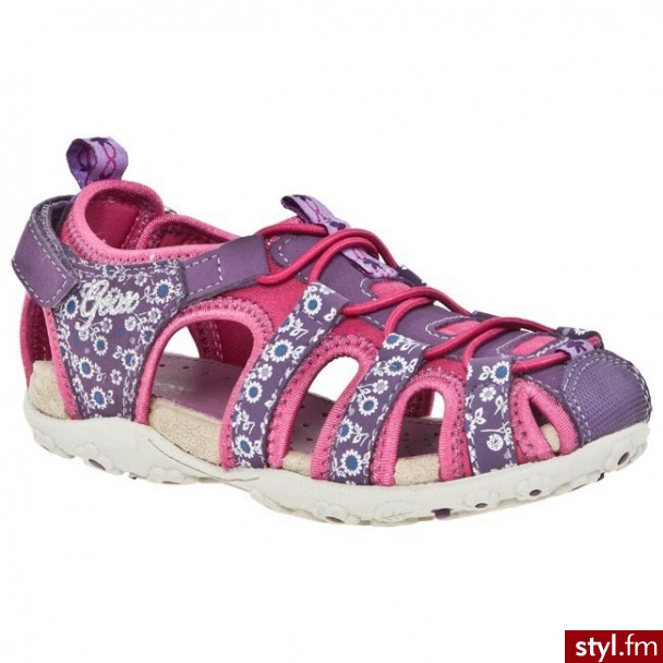Geox Sandały J Sroxanne T J91D9T 015CE C8371 Fioletowy/Różowy (Violet/Fuchsia) - Sandały Buty Moda