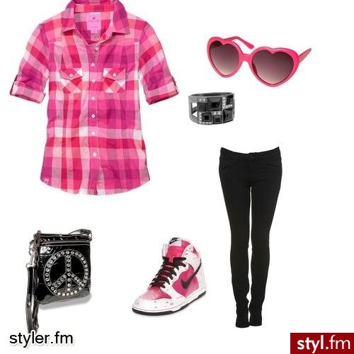Różowo-Czarno - Styler