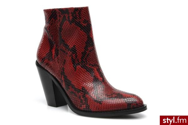 Georgia Rose PÓŁBUTY I BOTKI TEOFIL BY (Bordowy) - Botki Buty Moda