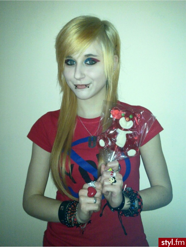 Blond EMO Alternatywne Długie Fryzury