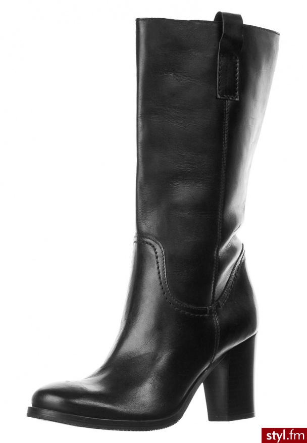 Pier One Kozaki  czarny - Kozaki Buty Moda