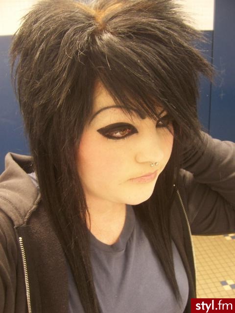 EMO Alternatywne Średnie Fryzury