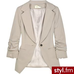 Ruched-sleeve blazer - Elizabeth and James - Polyvore. Pobrano ze strony: http://www.polyvore.com/ruched-sleeve_blazer/thing?id=14071597 - Pozostałe Ciuchy Moda