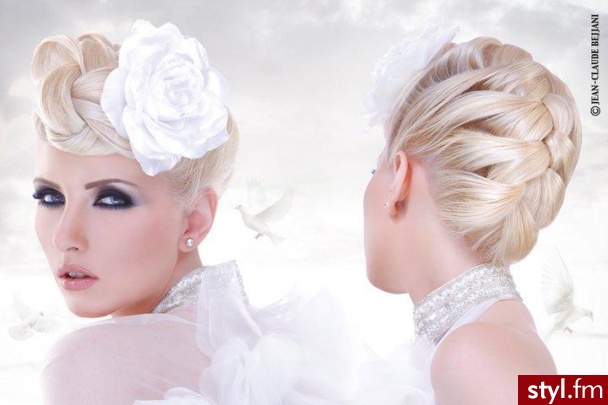 Blond Upięcie Proste Ślubne Długie Fryzury