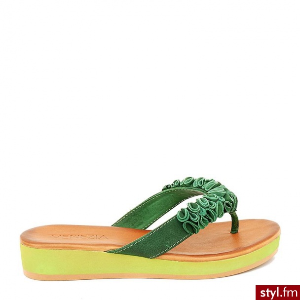 Venezia  Klapki- Japonki Op1889 Green - Klapki Buty Moda