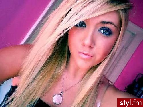 Blond Rozpuszczone Proste z grzywką Na co dzień Długie Fryzury