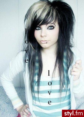 EMO Alternatywne Średnie Fryzury