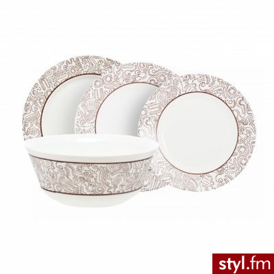 Luminarc Komplet obiadowy Moka Brown 18-elem. 6192 - Pozostałe Biżuteria Moda