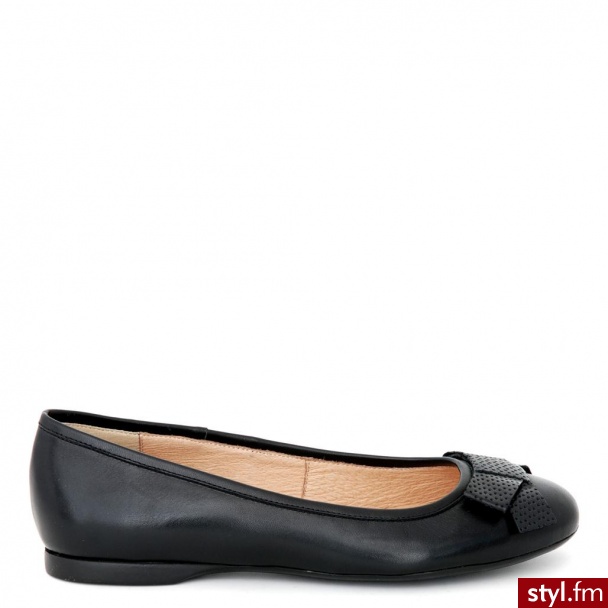 Venezia BALERINY 1291 CAP NERO - Balerinki Buty Moda