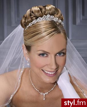 Blond Rozpuszczone Proste Ślubne Długie Fryzury