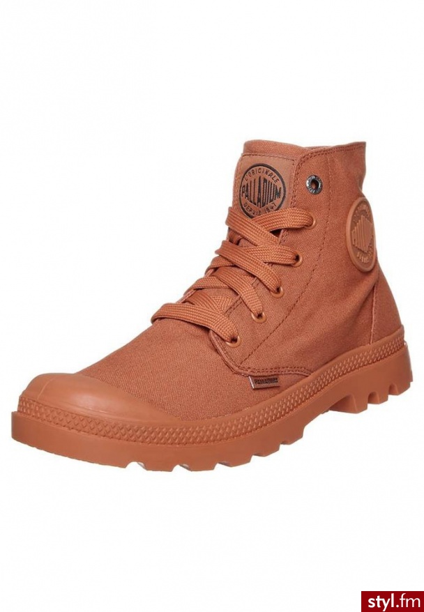 Palladium MONO CHROME Botki sznurowane pomarańczowy (73089) - Botki Buty Moda