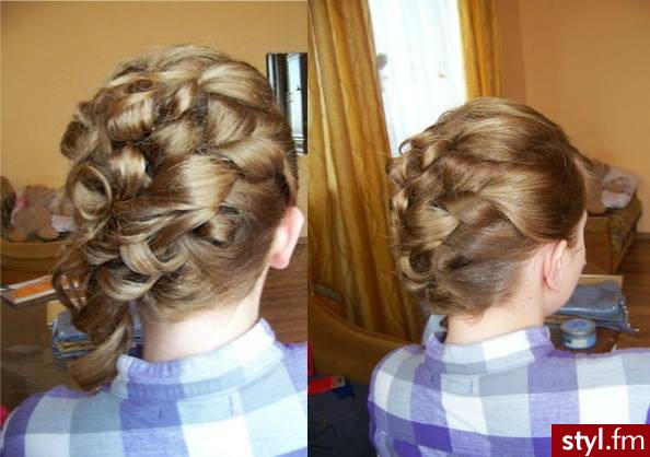 Blond Upięcie Kręcone z grzywką Wieczorowe Długie Fryzury