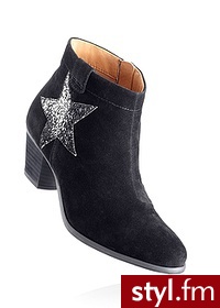 Bonprix Botki czarny - Botki Buty Moda