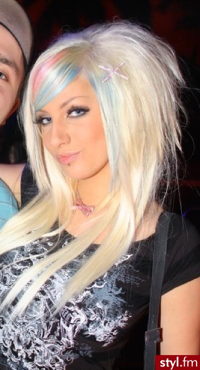 Blond EMO Alternatywne Długie Fryzury