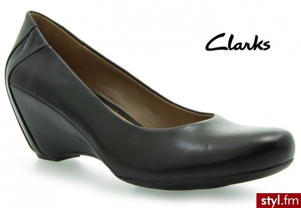 Clarks CZÓŁENKA CAPRICORN AIR BLACK LEATHER - Czółenka Buty Moda