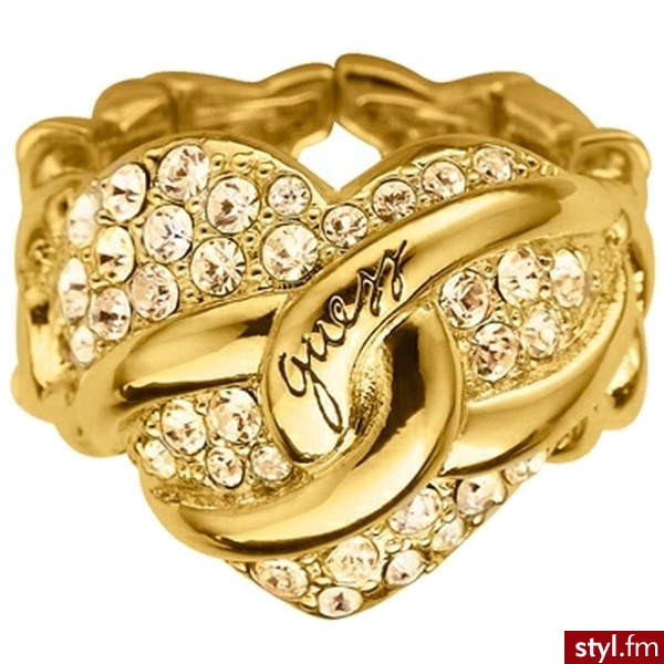 GUESS - PIERŚCIONEK UBR71213 S Rozmiar S - Pierścionki Biżuteria Moda