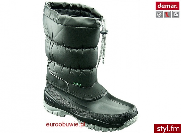 DEMAR Obuwie Młodzieżowe zimowe Snowbuty DM-1417-A ŚNIEGOWCE CZARNY - Pozostałe Buty Moda