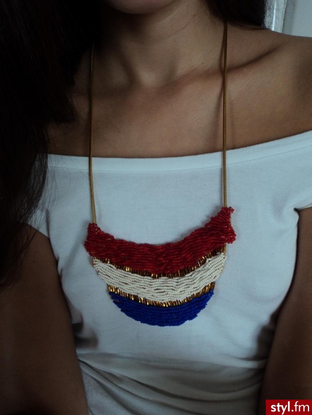 naszyjnik / choker wykonany oraz zaprojektowany przeze mnie ;P - Naszyjniki Biżuteria Moda