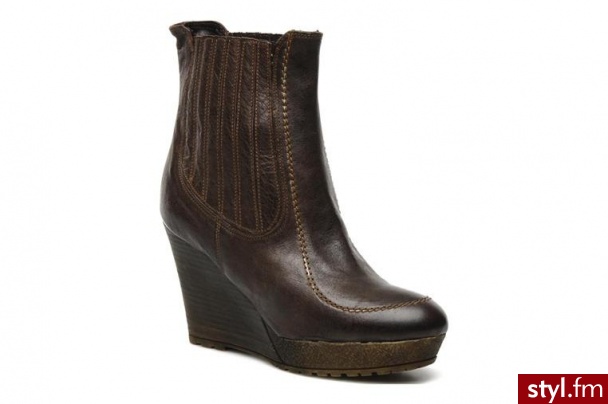 Jonak KOTURNY JULIAN BY (Brązowy) - Koturny Buty Moda